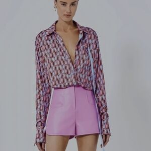 Alexis Revolve High Waist Fabian Orchid Shorts Spring Summer